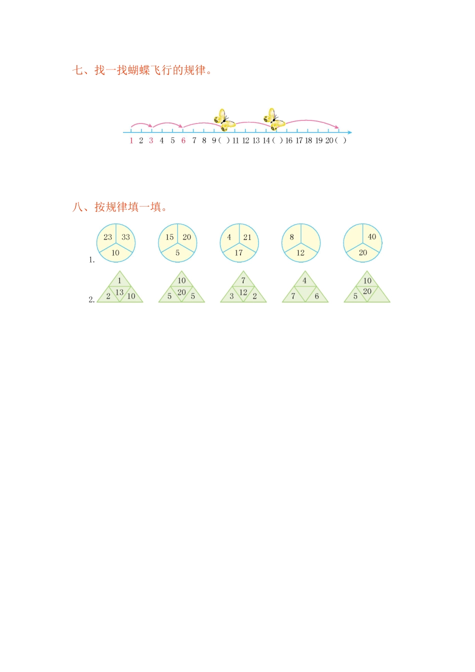 人教版数学一年级下册第七单元检测卷（1测试试卷含答案.pdf_第2页