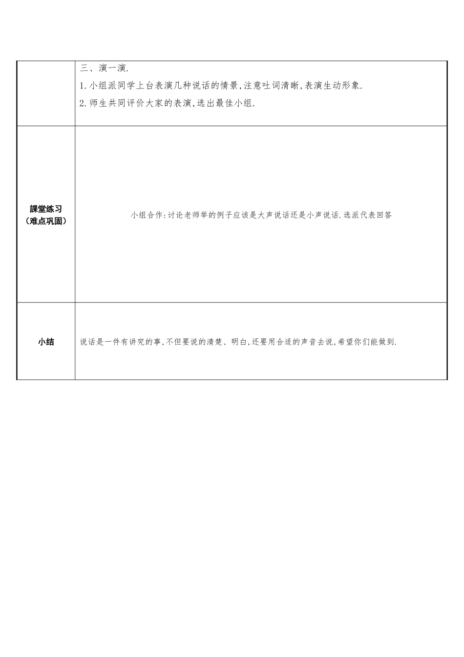 人教版部编版小学语文一年级上册口语交际—用多大的声音教学设计教案.docx_第2页