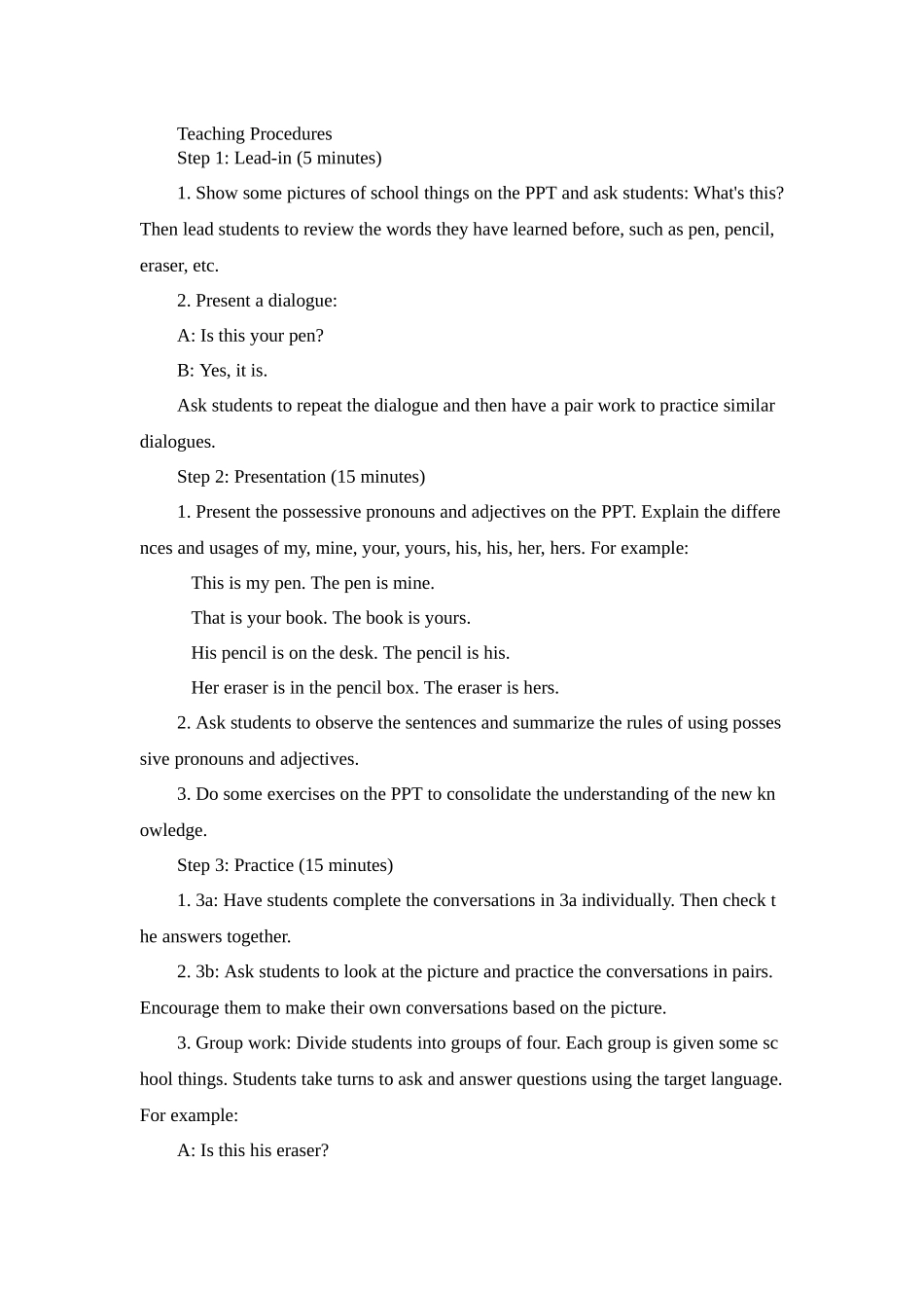 英语人教版（2024）7年级上册 Unit3 Section A What is your scho 3教案 教学设计.docx_第2页