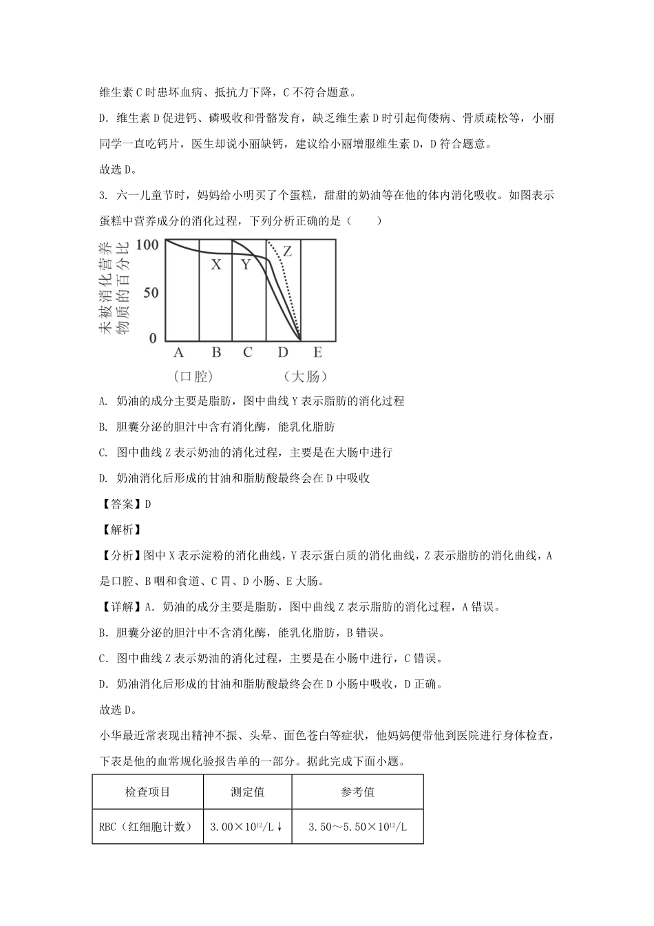 2022-2023学年四川成都高新区七年级下册生物期末试卷及答案.pdf_第2页