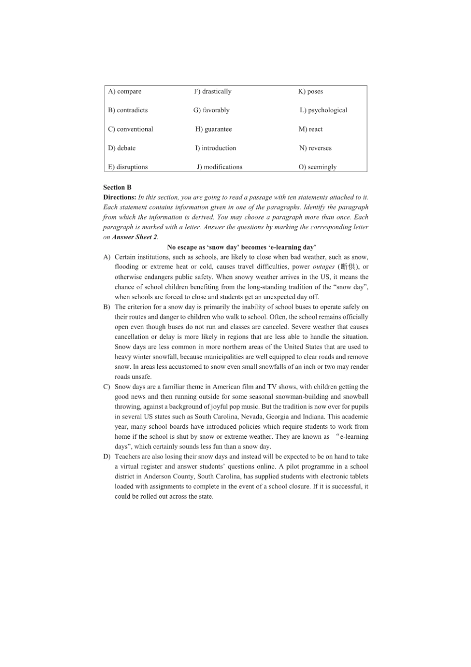 2024年6月英语四级真题及答案-第3套.pdf_第2页