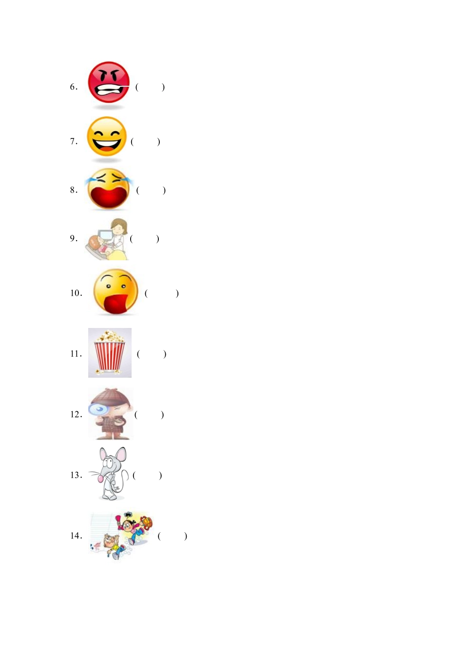 Unit 6 How do you feel 题型专练 匹配人教PEP版2024英语6含答案.pdf_第2页