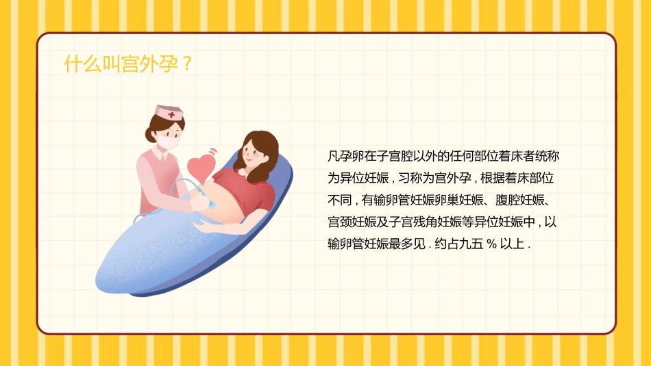 黄色卡通背景的宫外孕个案护理医学培训模板.pptx_第2页