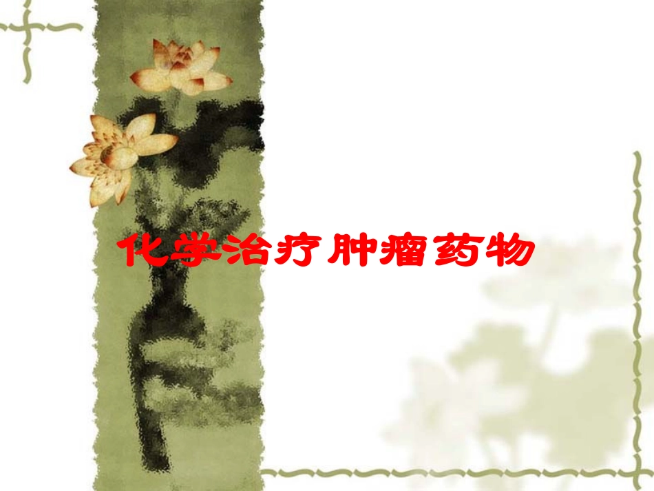 化学治疗肿瘤药物培训课件.pptx_第1页
