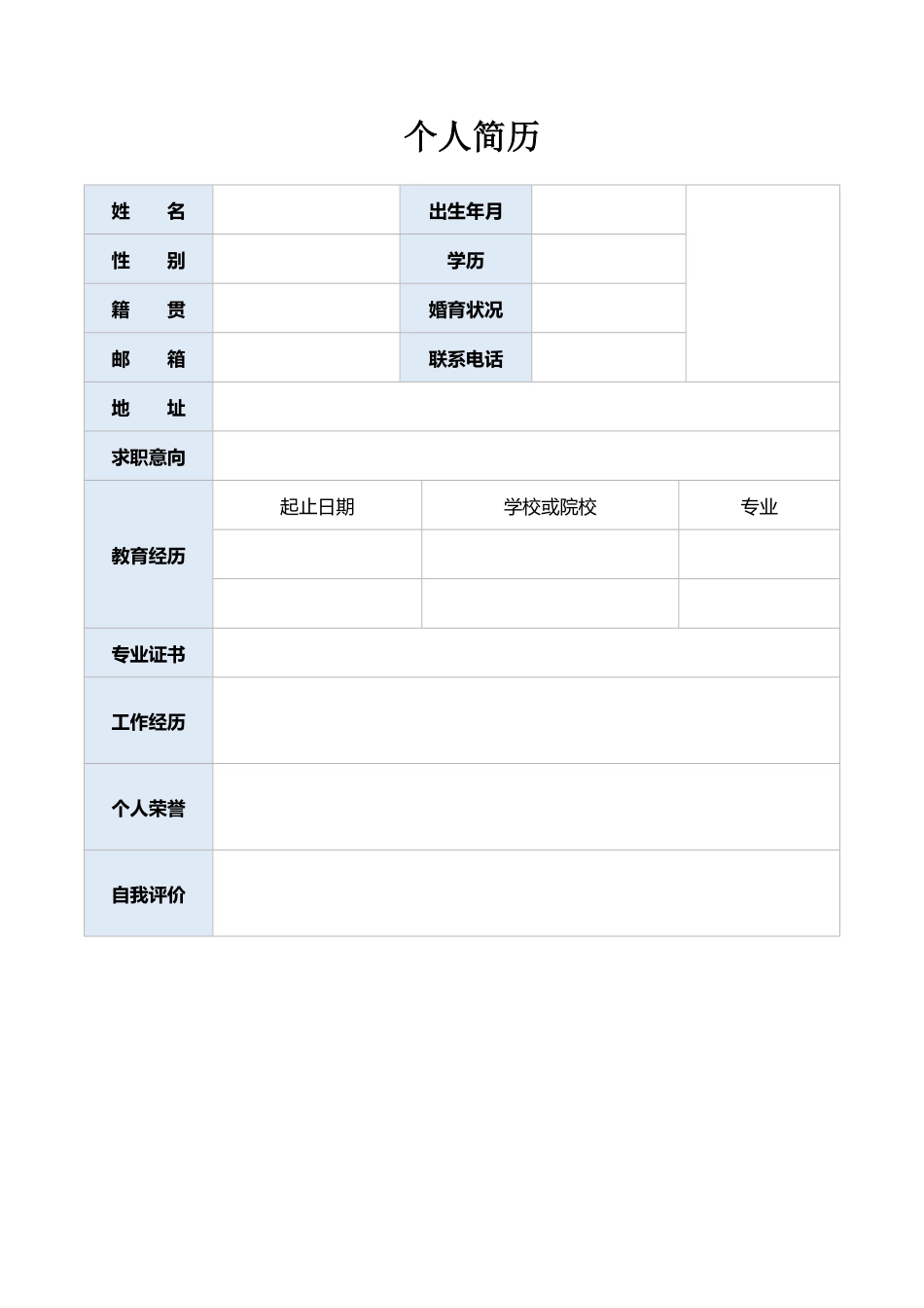 空白表格简历模板2款32.pdf_第2页