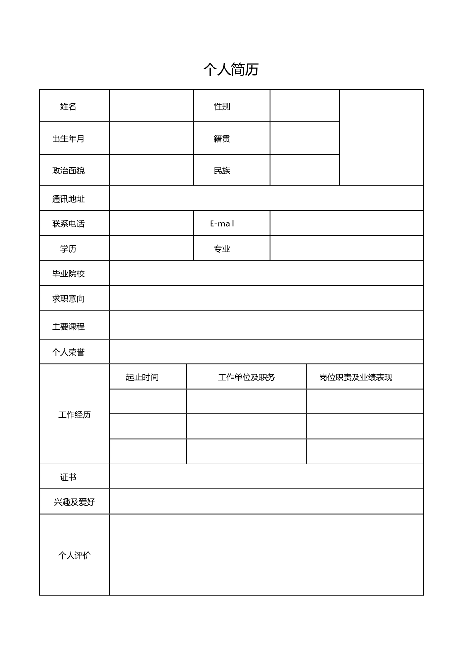 空白表格简历模板2款34.pdf_第2页