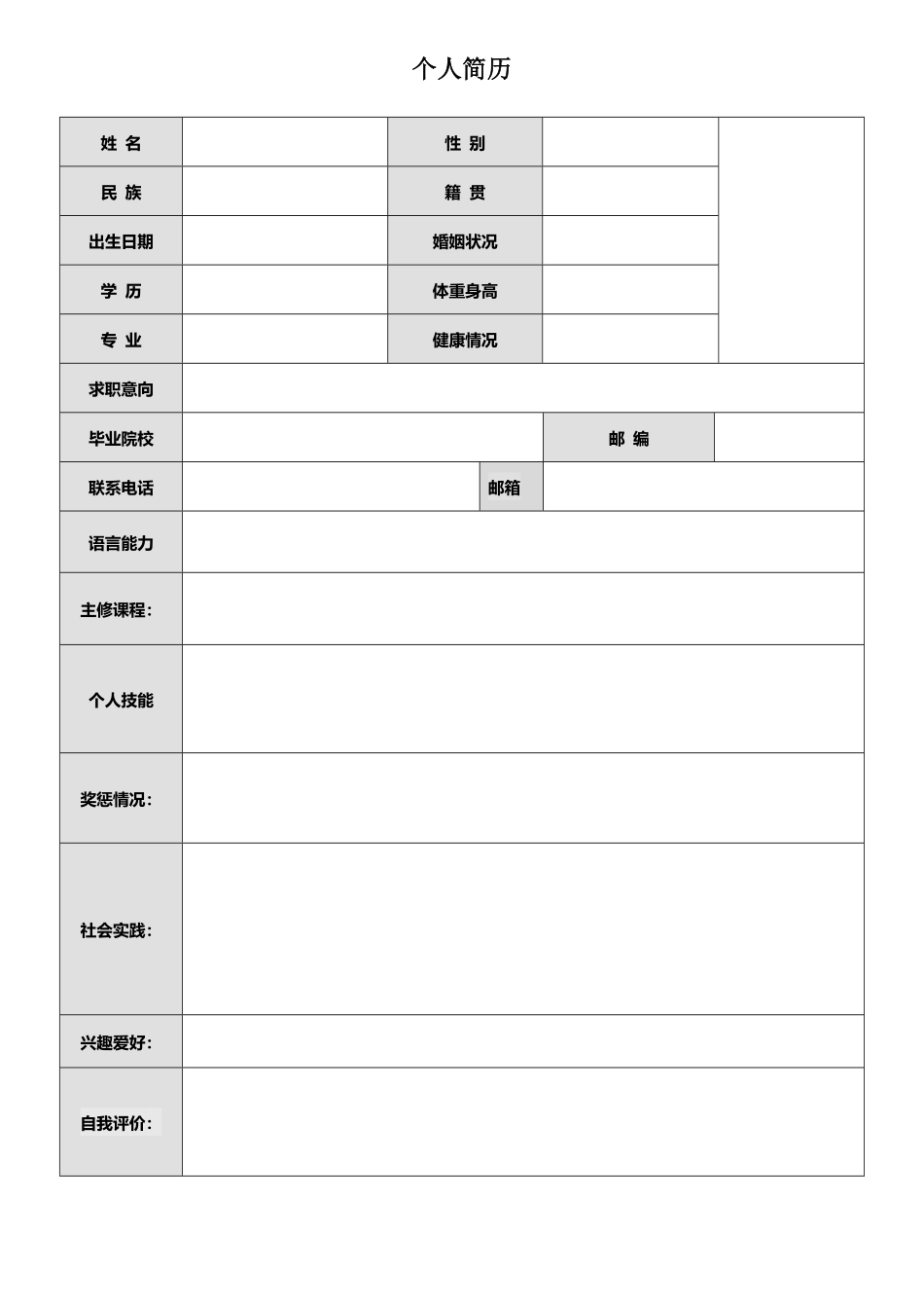 空白表格简历模板2款101.pdf_第2页