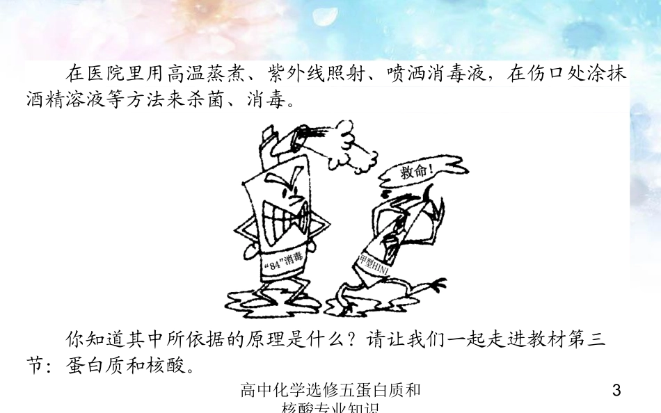 高中化学选修五蛋白质和核酸专业知识培训课件.pptx_第3页