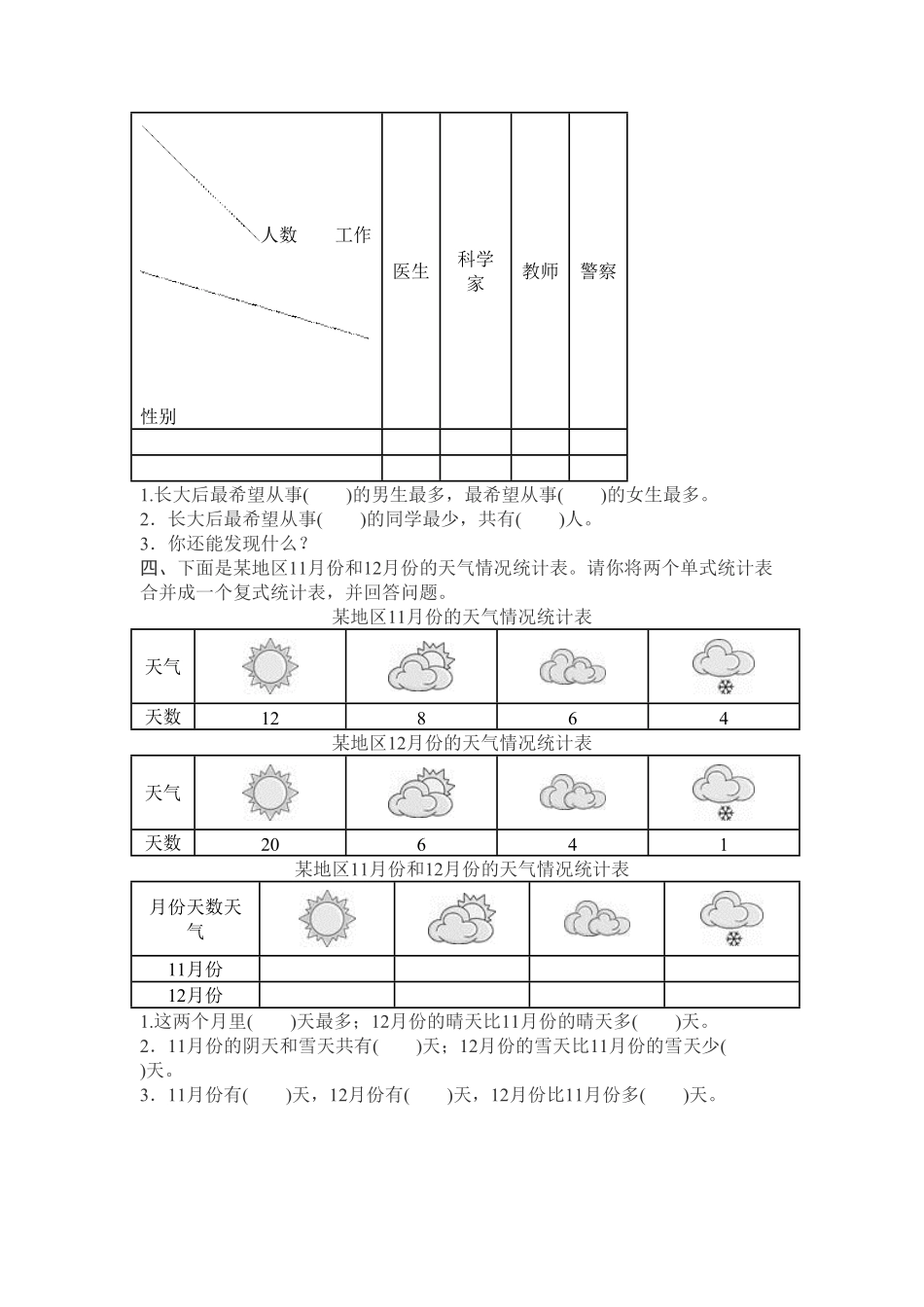 人教版三年级数学下册 第3单元测试试卷1 含答案.pdf_第3页