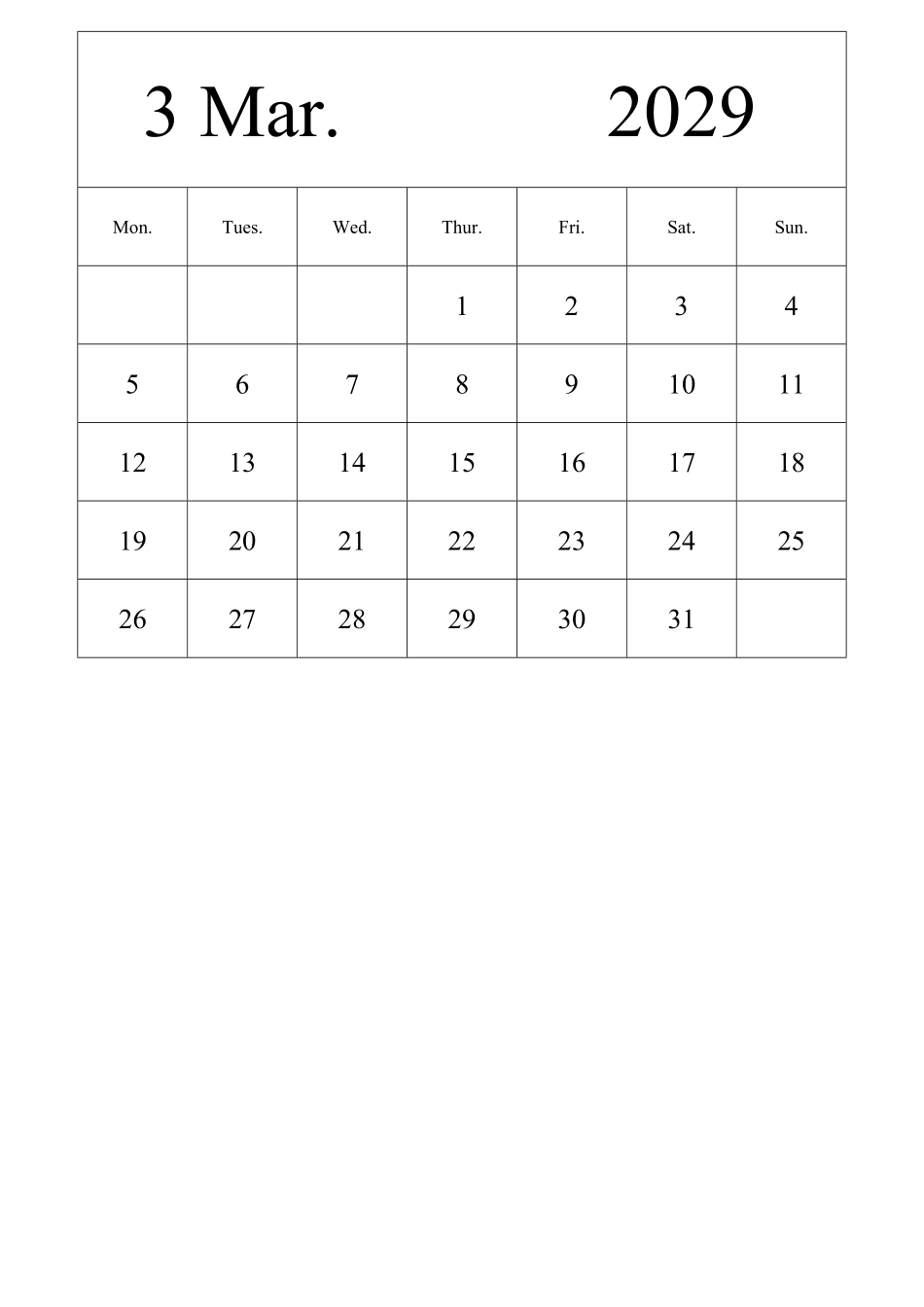 日历表2029年日历英文版纵向排版周一开始2.pdf_第3页