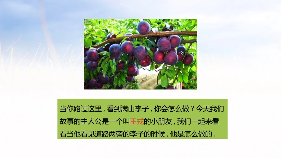 部编版四年级上册语文《王戎不取道旁李》PPT课件5.pptx_第3页