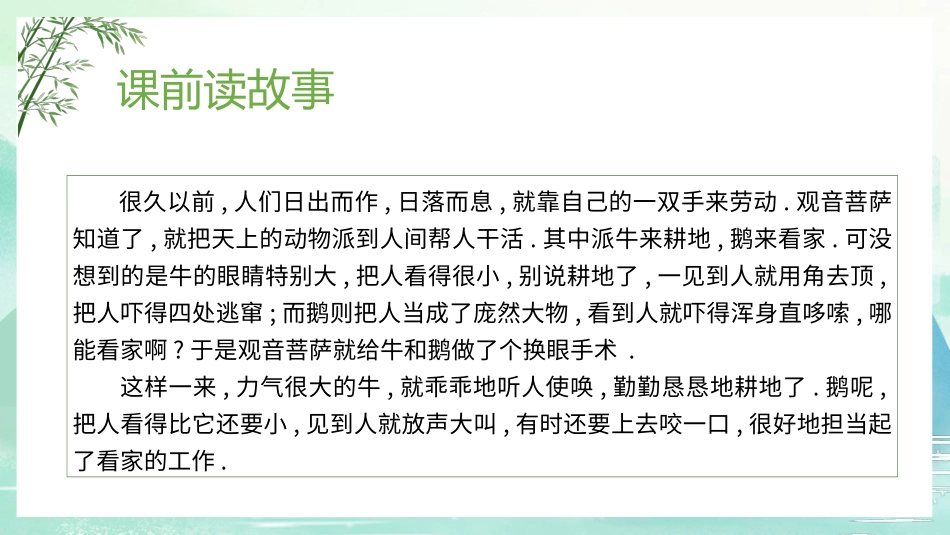 部编版四年级上册语文《牛和鹅》课件7.pptx_第2页