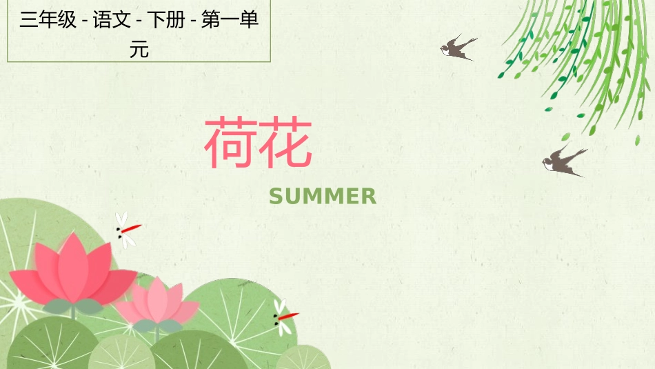 部编版三年级下册语文《荷花》课件4.pptx_第1页