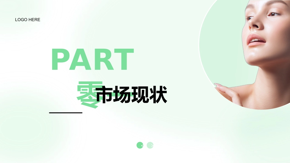 绿色女模特背景的弥散风医美行业报告模板.pptx_第3页