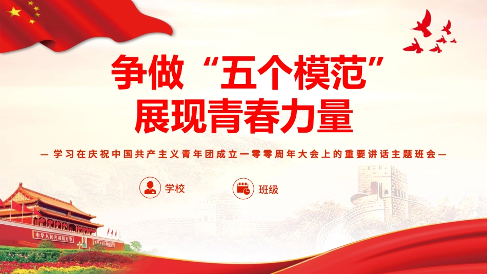 义青年团成立周年大会上的重要讲话教育课件9.pptx_第1页