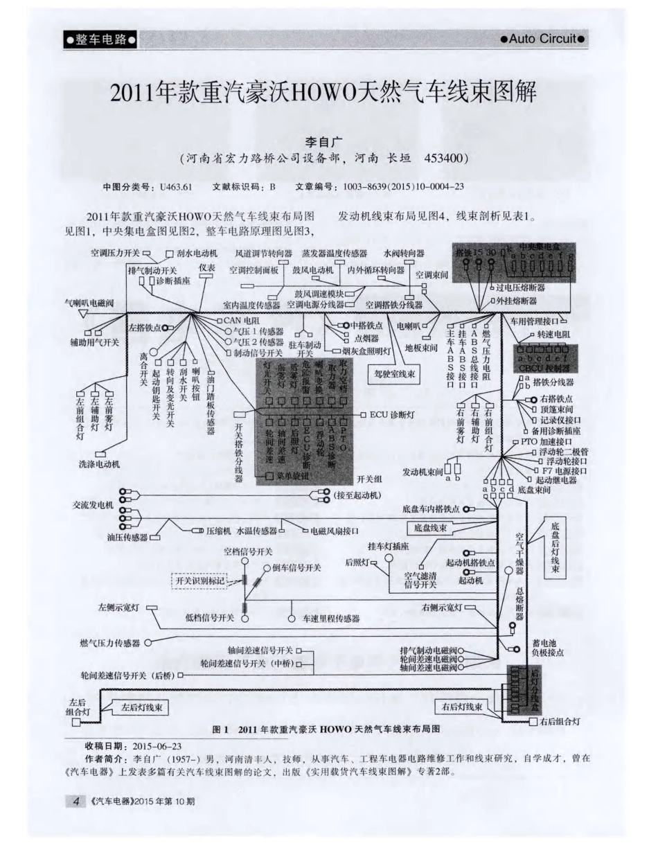 2011年款重汽豪沃HOWO天然气车线束图解.pdf_第1页