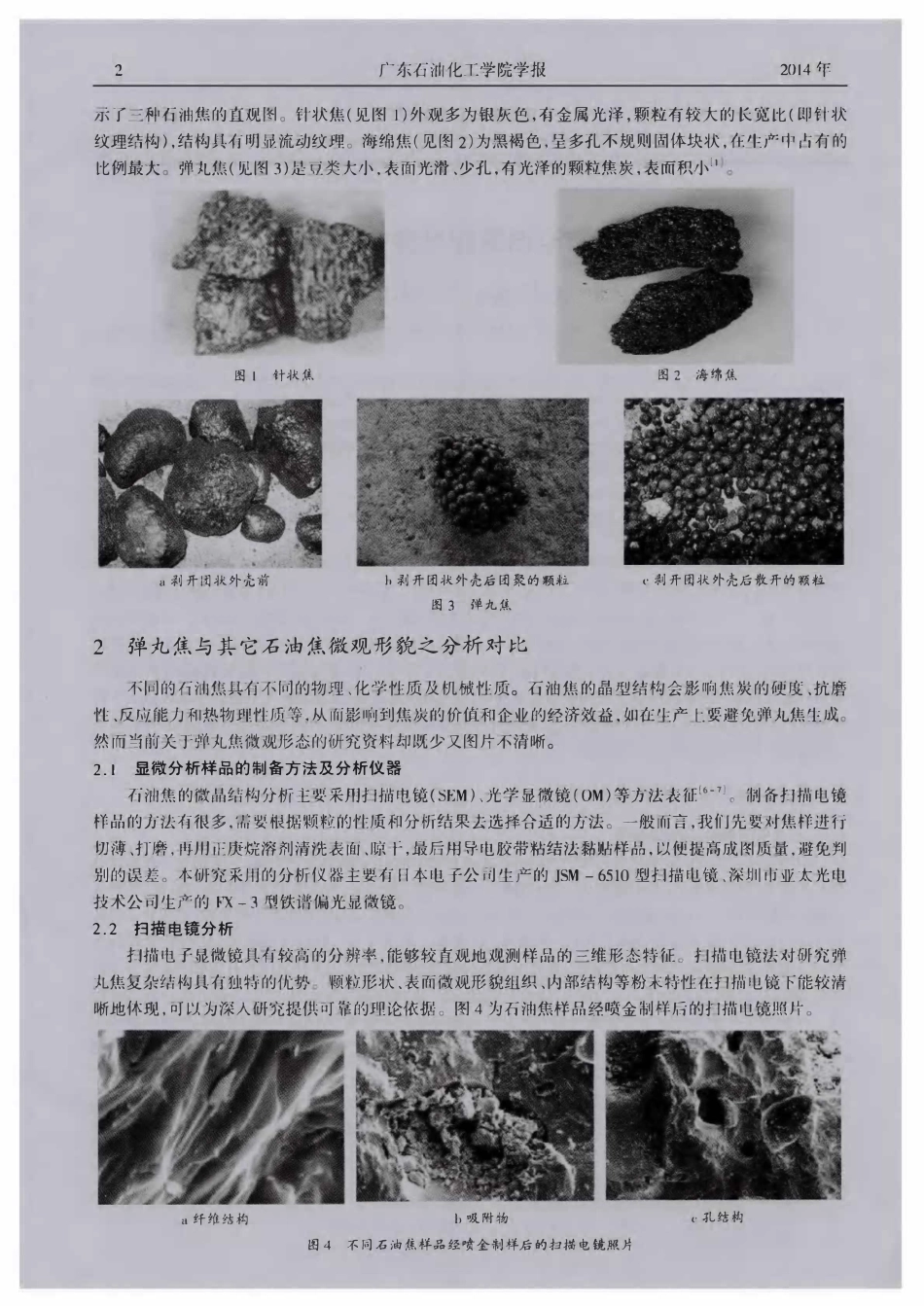 弹丸焦与其它石油焦微观形貌之分析对比.pdf_第2页