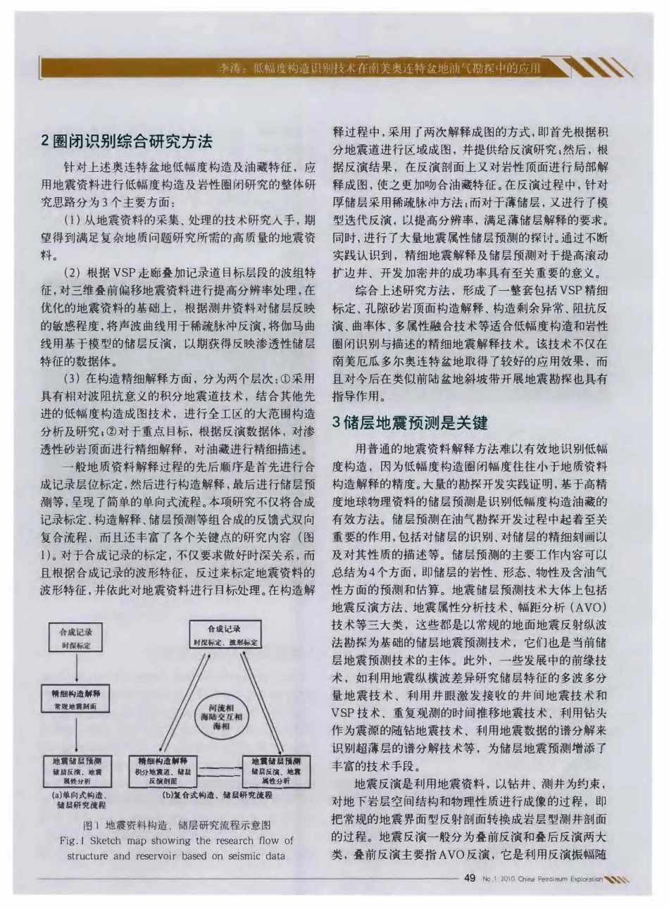低幅度构造识别技术在南美奥连特盆地油气勘探中的应用.pdf_第2页