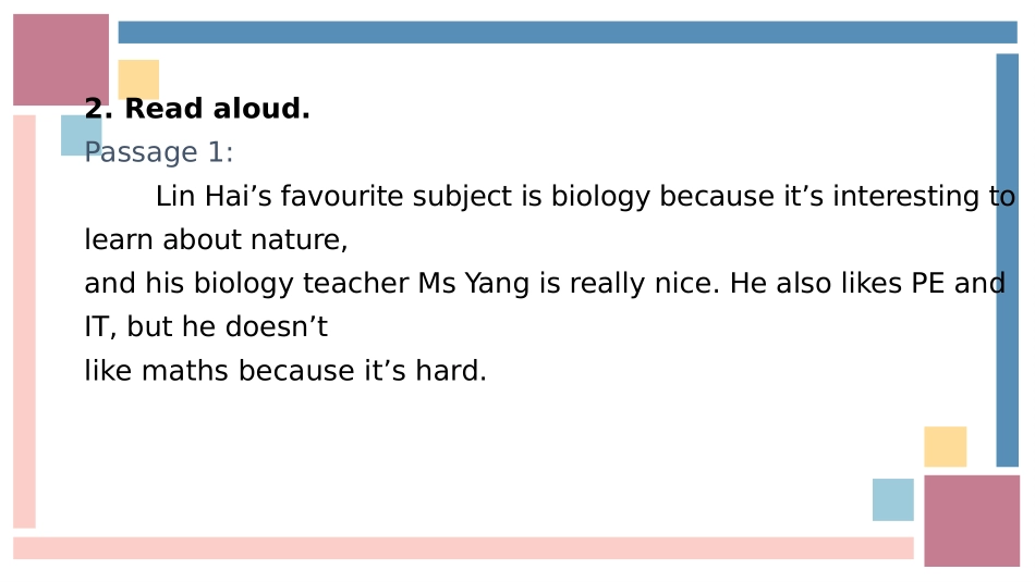 英语人教版20247年级上册Unit4MyFavouriteSubjectSecti6教学课件.pptx_第3页