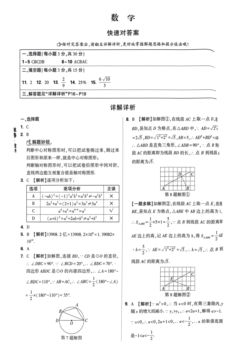 【2024年中考】数学黑卷答案.pdf_第1页