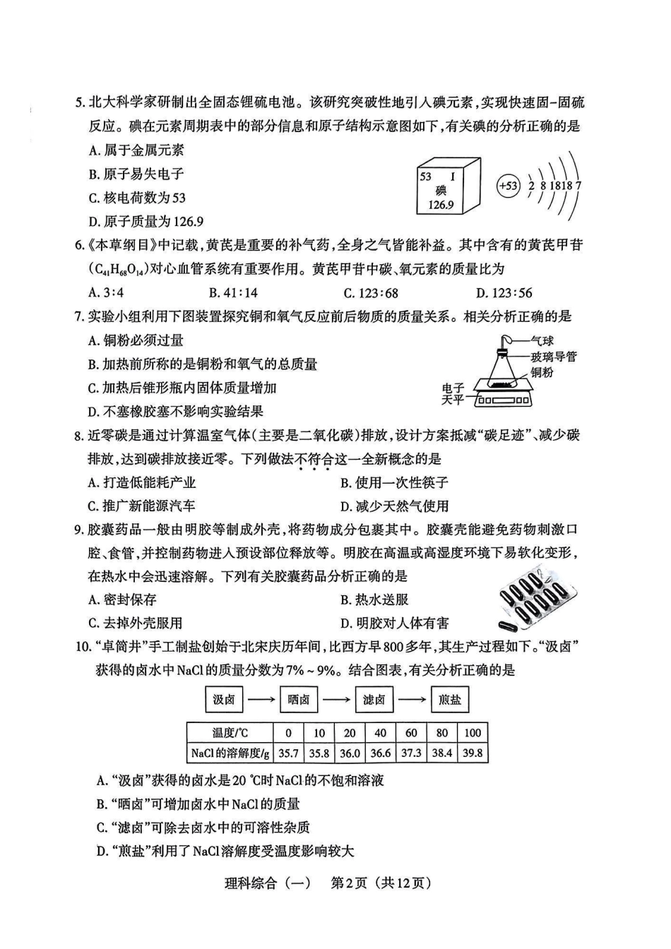 【理综】2025年山西中考模拟百校联考试卷（一）.pdf_第2页