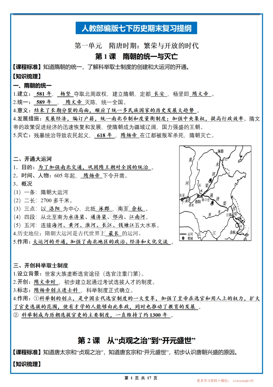 【七下历史】期末复习提纲（人教部编版）.pdf_第1页