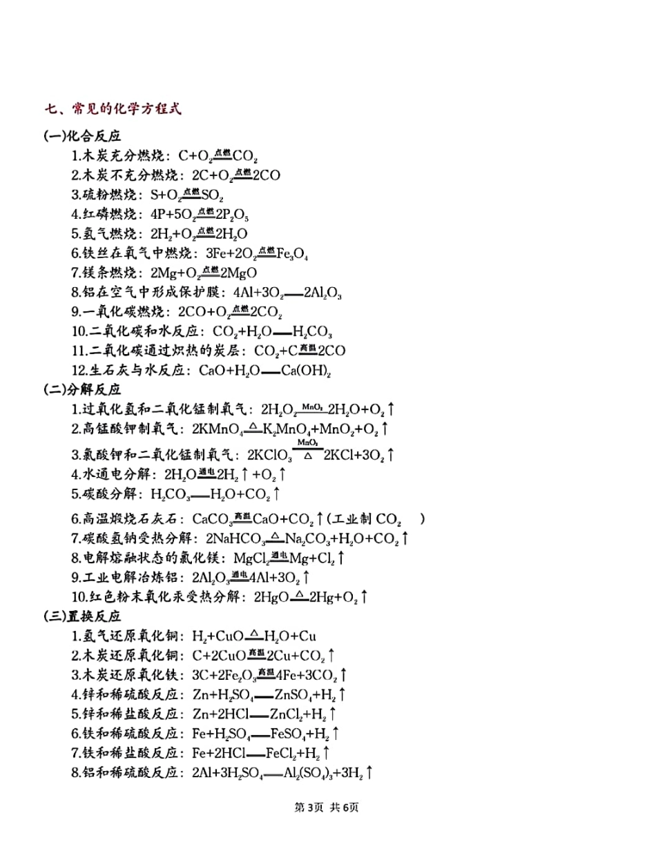 【中考化学知识点梳理】初中化学重点知识（冲刺篇）.pdf_第3页