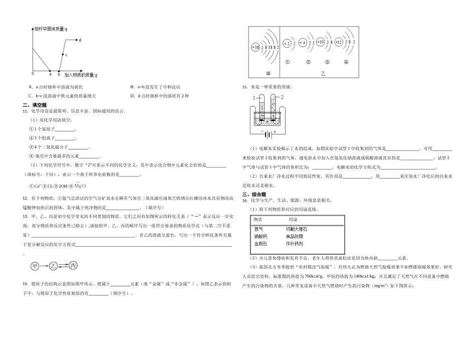 2023年中考化学重难点突破——身边的化学物质7.docx_第2页