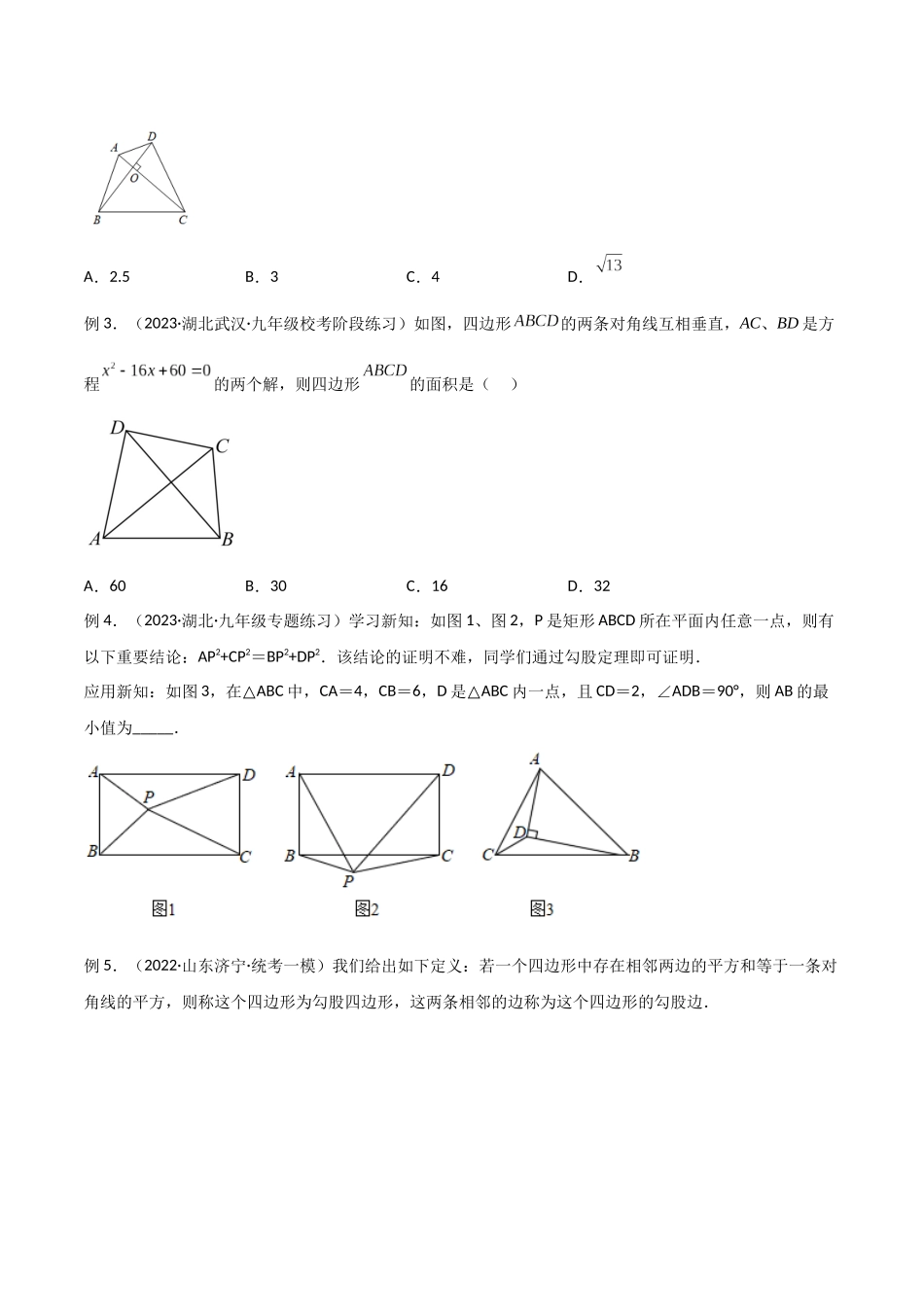 2024年中考数学几何模型归纳训练（全国通用）-专题10 三角形中的重要模型-垂美四边形与378、578模型（原卷版）.docx_第2页