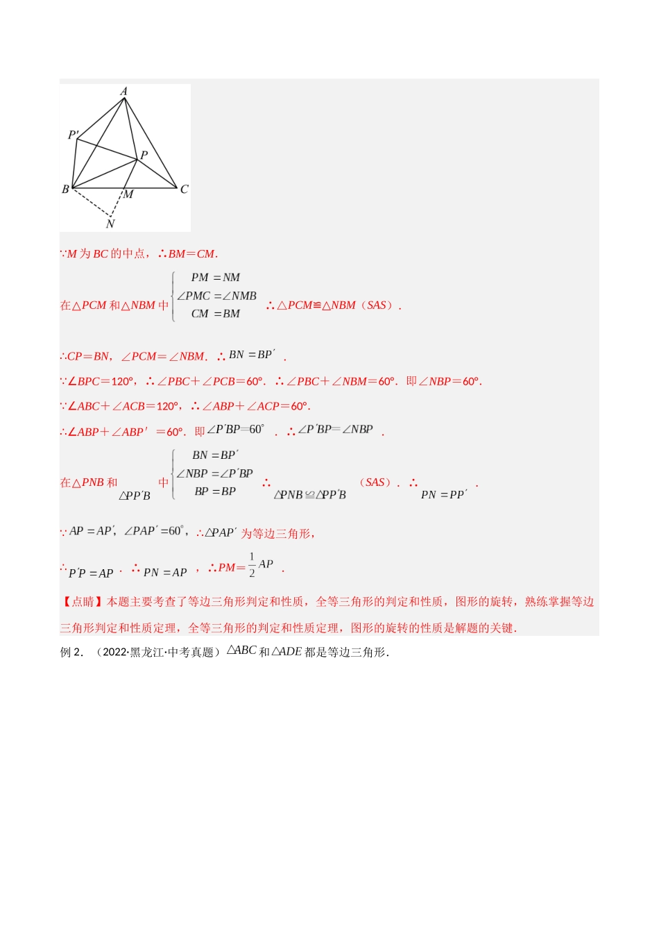2024年中考数学几何模型归纳训练（全国通用）-专题15 全等与相似模型-手拉手模型（解析版）.docx_第3页