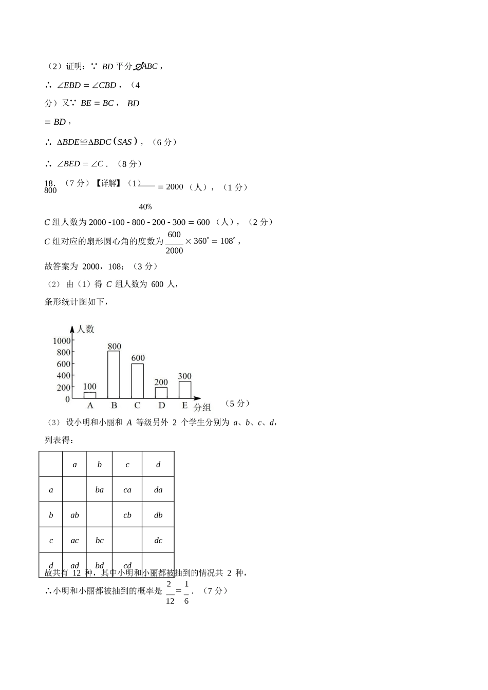 2025年中考数学模拟卷（一）参考答案及评分标准.docx_第2页