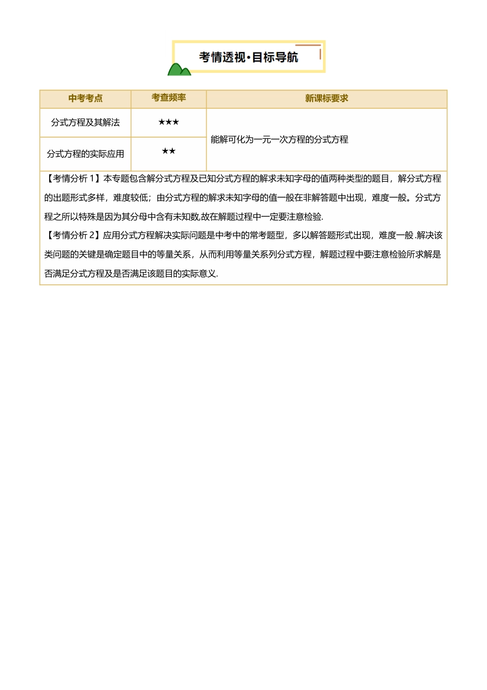 2025年中考数学一轮讲练测-第06讲 分式方程及应用(解析版).docx_第2页