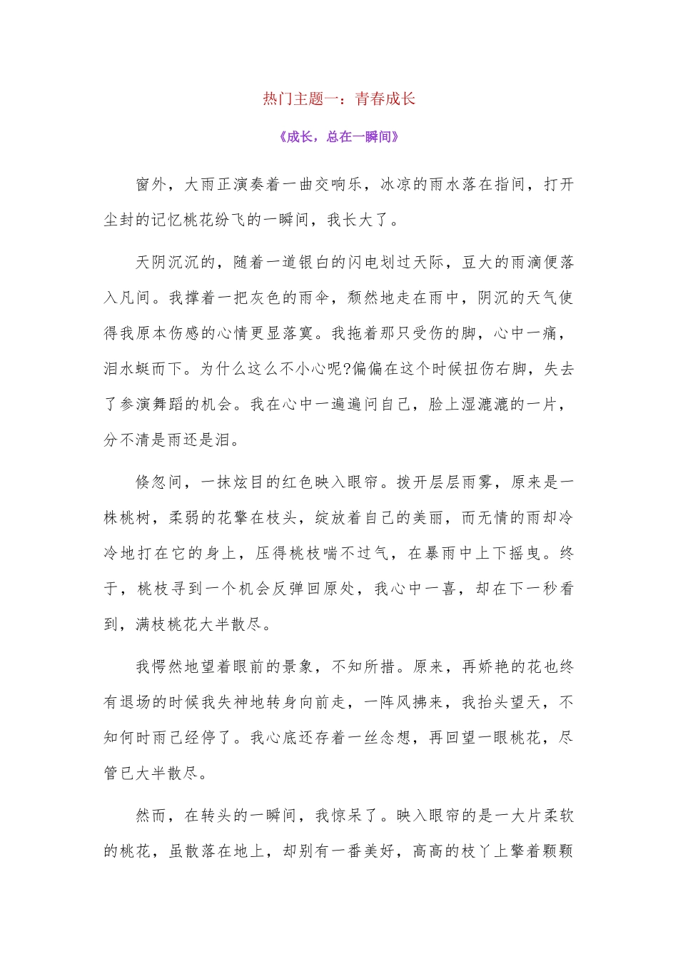 2025中考6个热门主题范文.docx_第1页