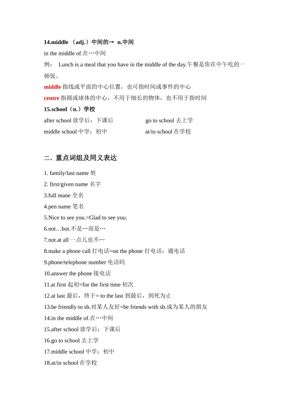 Unit 1-2 重点词汇短语句型归纳+专题过关【考点清单】-2023-2024学年七年级英语上学期期中考点大串讲（人教版）.docx_第3页