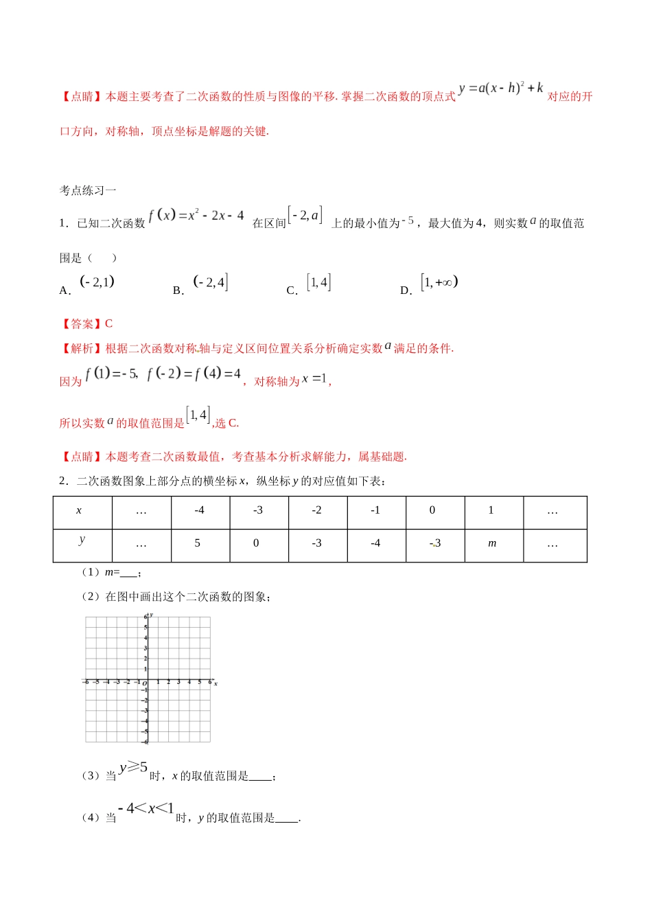 初高中衔接数学新人教版-衔接点06 函数的最值及函数值的范围（解析版）.docx_第2页