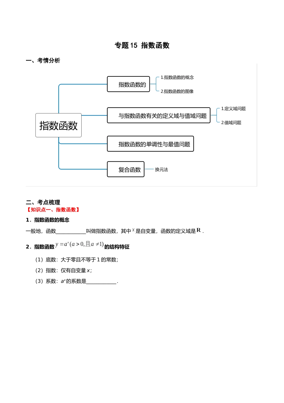 初升高暑期数学精品讲义-专题15 指数函数（重难点突破）（解析版）.docx_第1页