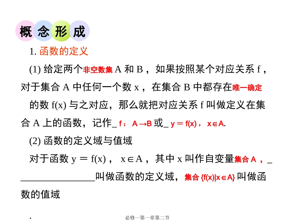 初升高衔接教材高一预科班数学精品课程讲义-第十一讲   函数的概念及表示.ppt_第3页