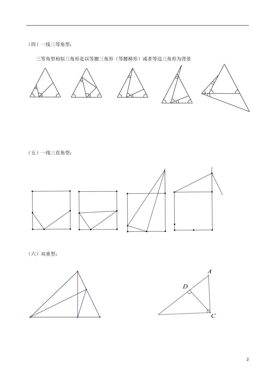 初中数学58种模型-16、相似三角形模型分析大全(非常全面-经典).pdf_第2页