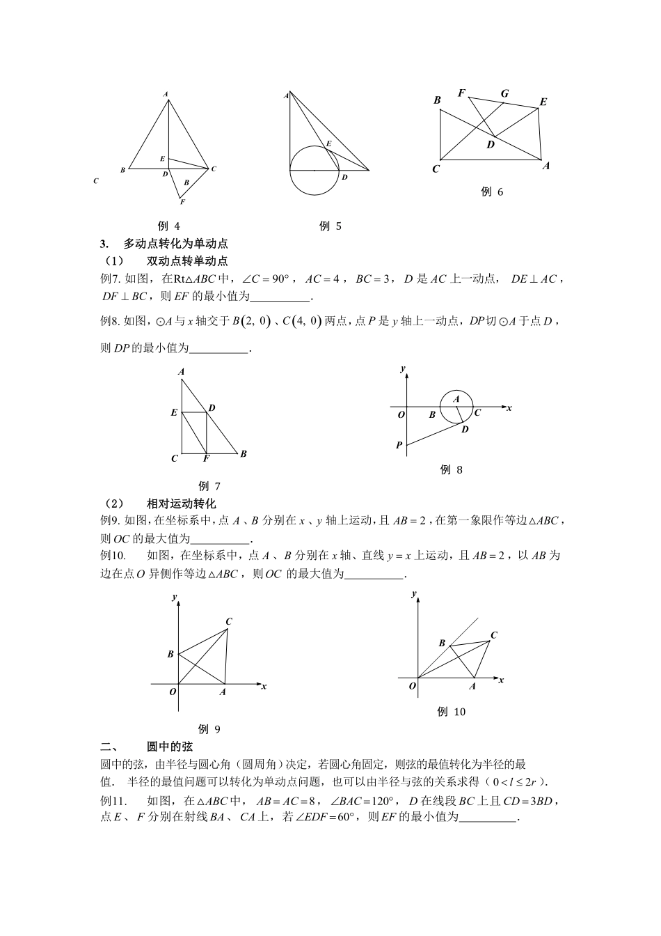 初中数学58种模型-22、单线段最值问题整合.pdf_第2页