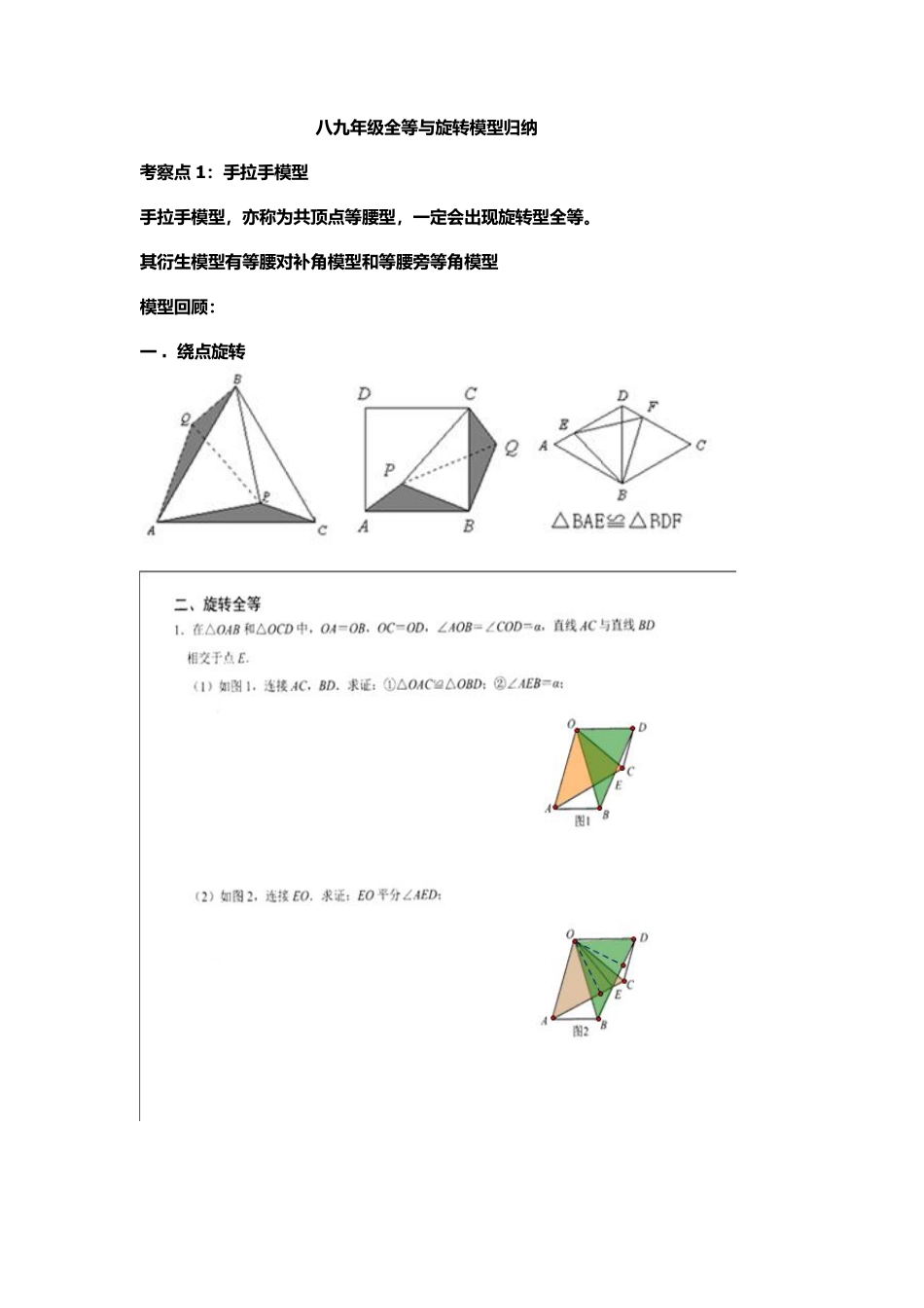 初中数学58种模型-25、旋转模型（综合）.pdf_第1页