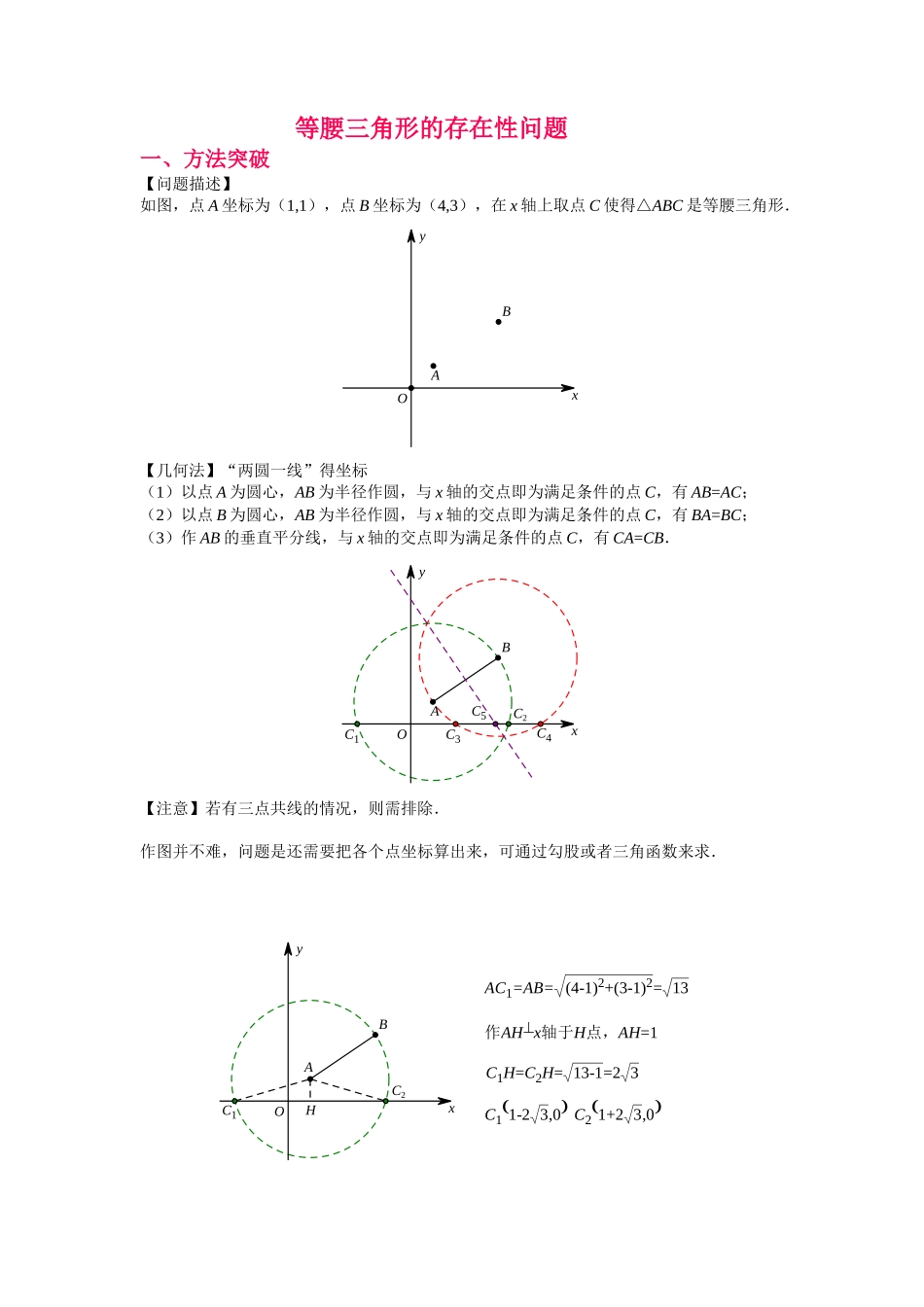 初中数学大招-28 二次函数与等腰三角形存在性问题.doc_第1页