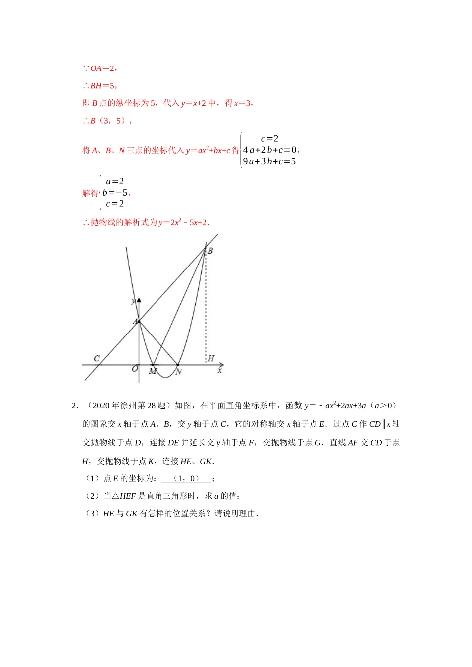 初中数学大招-46 二次函数与特殊图形的存在性问题.docx_第3页