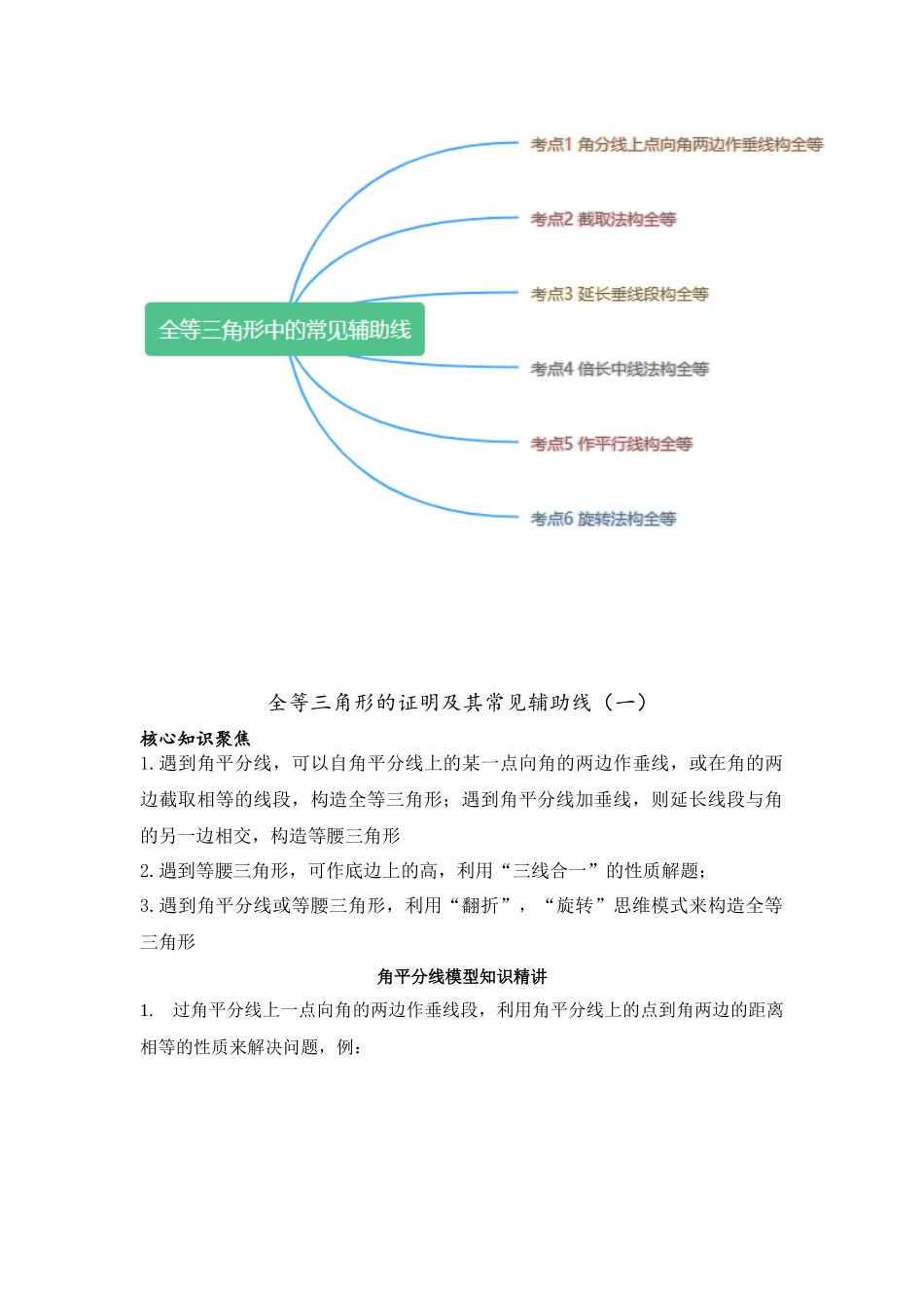 初中数学大招-87 数学班主任精准攻克2022年中考全等三角形的常见辅助线.docx_第2页