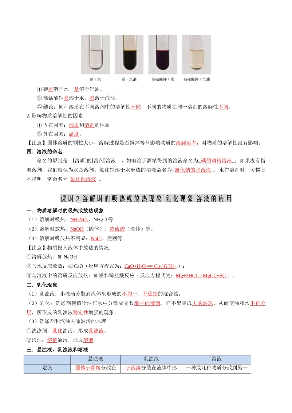 第01讲 溶液的形成（解析版）-【寒假自学课】2024年九年级化学寒假提升学与练（人教版）.docx_第3页