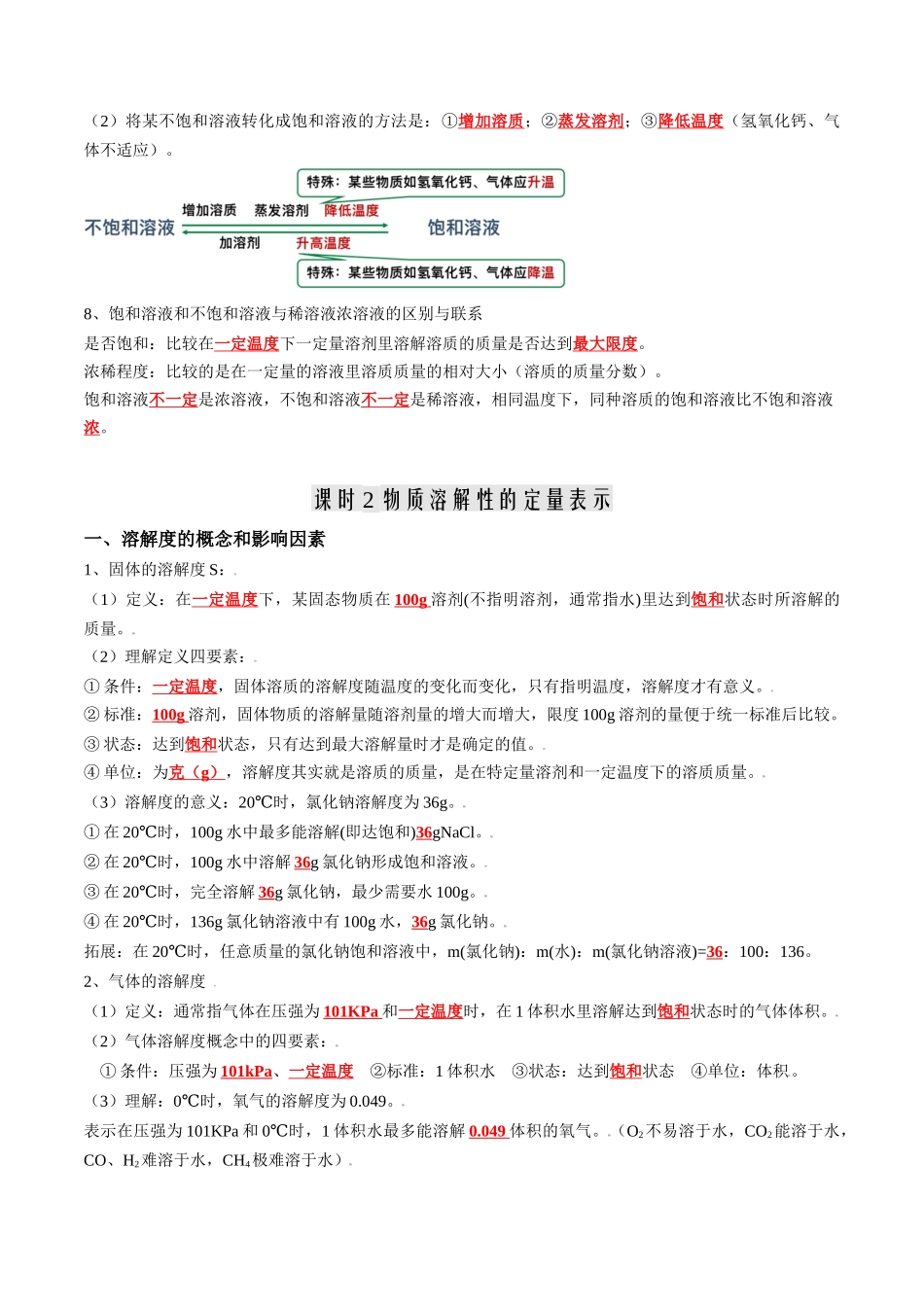 第03讲  物质的溶解性（解析版）-【寒假自学课】2024年九年级化学寒假提升学与练（沪教版）.docx_第3页