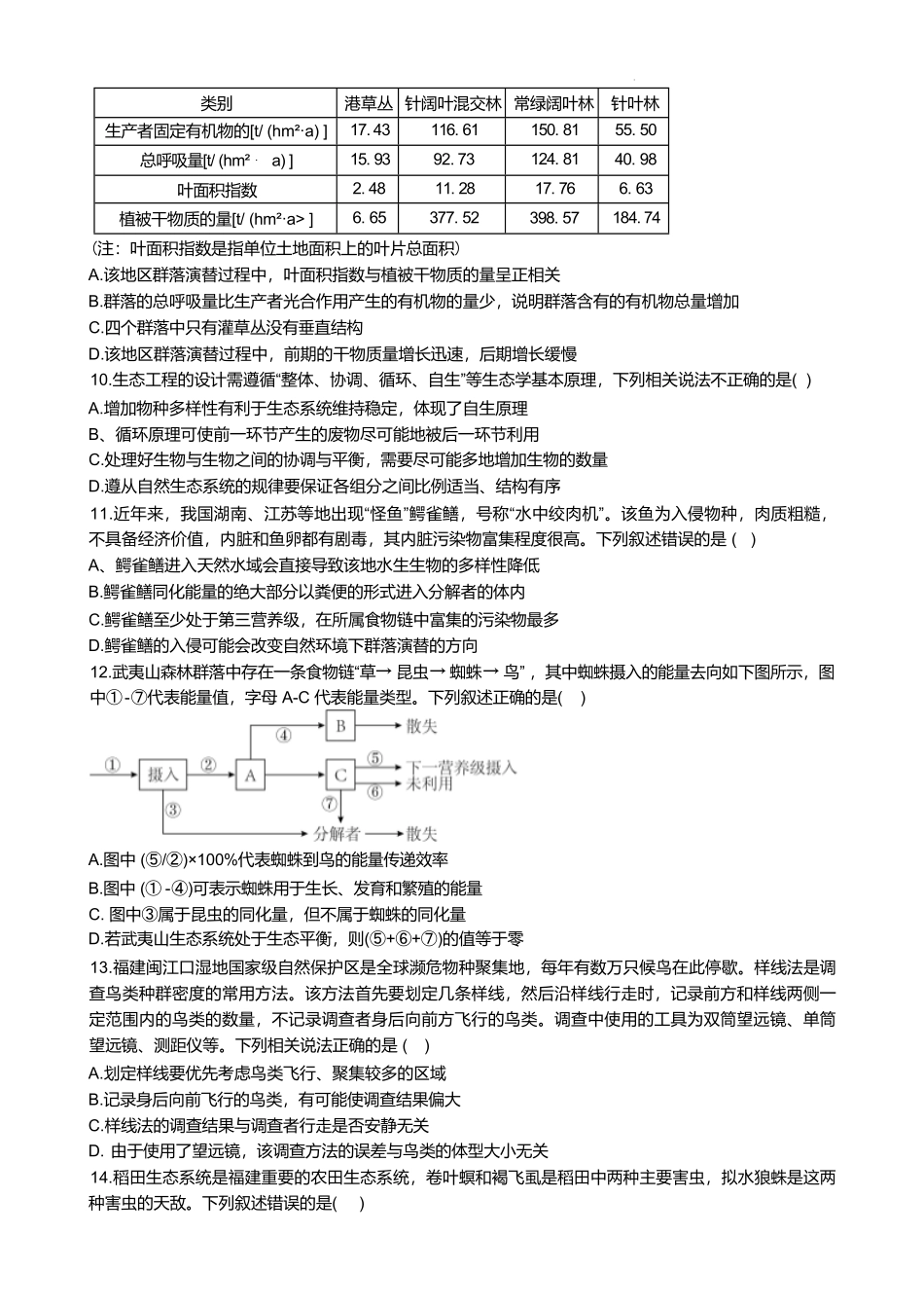 福建省福州市八县（市）协作校2024-2025学年高二下学期期中联考试题 生物（含答案）.pdf_第3页