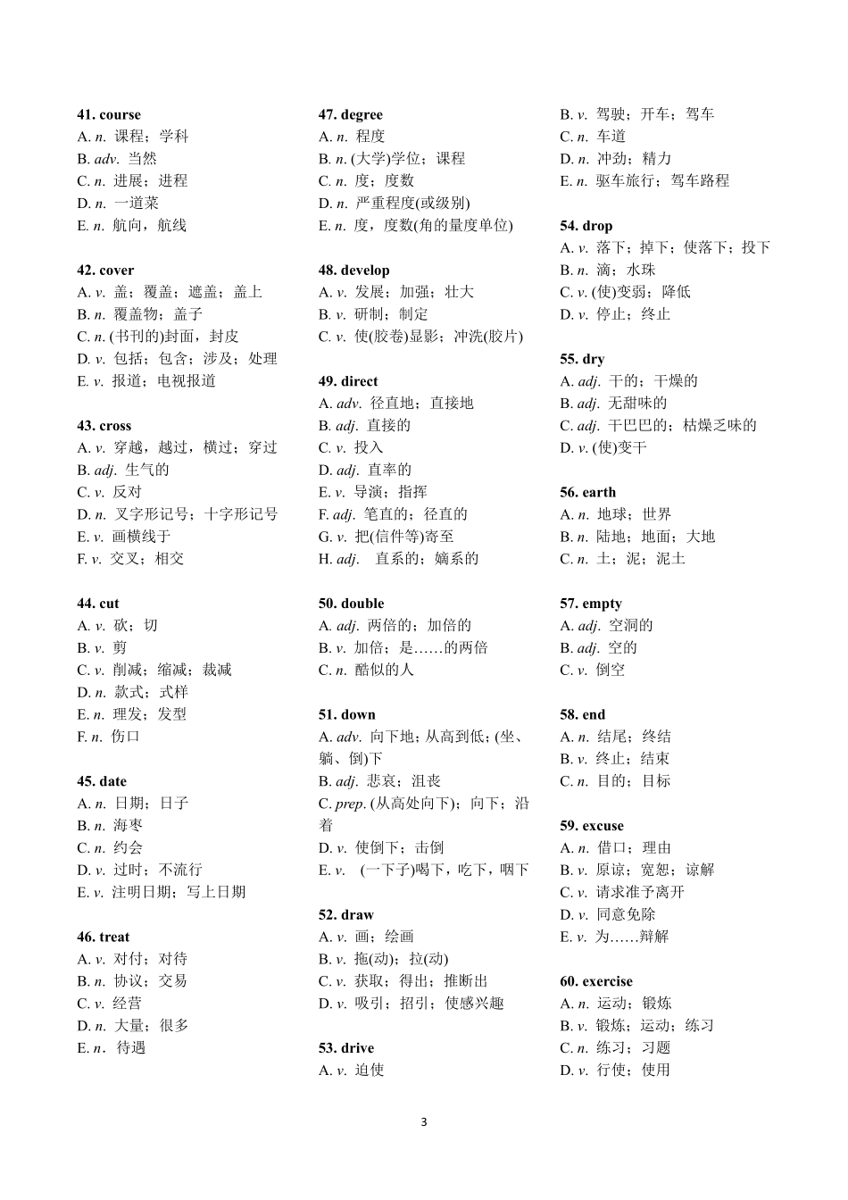 精编中考英语常见一词多义速记.pdf_第3页