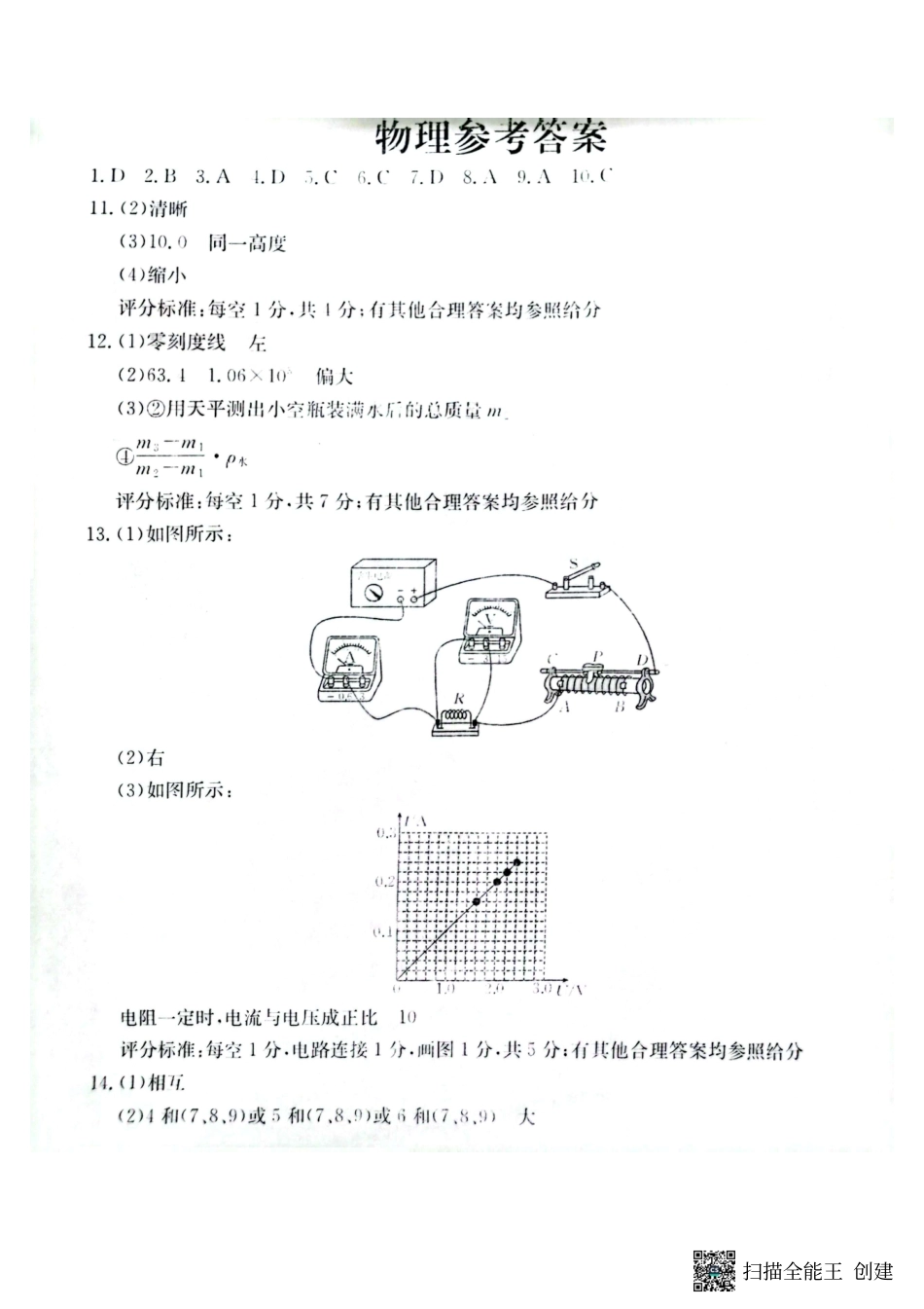 理综答案2025中考模拟示范卷(二).pdf_第3页