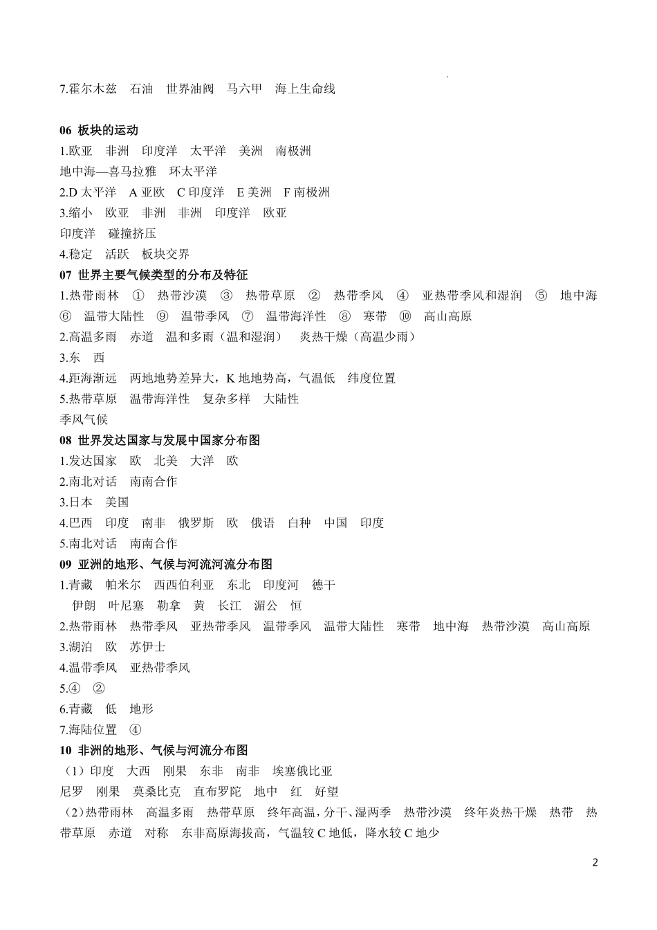 秘籍02 填图手册（36个核心地图 背记手册）（参考答案）.pdf_第2页