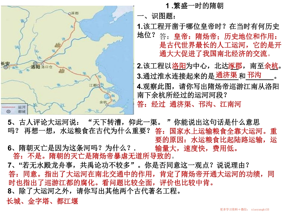 七年级历史下册 -- 材料题 - 考点梳理.pdf_第1页